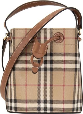 Burberry Tassen, Dames, Beige, ONE Size, Katoen, Schoudertas