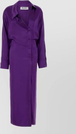 The Attico satin shirt dress long sleeves midi