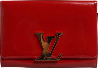 Louis Vuitton Louise PM Red Patent Leather Wallet On Womens Chain (Pre-Owned)