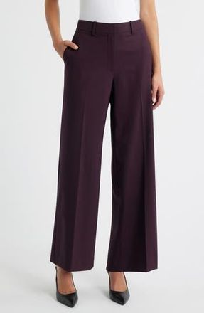 Theory Stretch Wool Wide Leg Pants in Dark Iris - Hae at Nordstrom Rack, Size 00