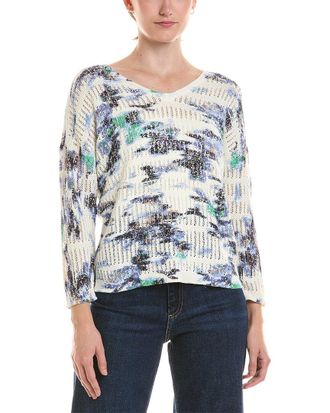 Nic+Zoe NIC & ZOE Water Lilies Pointelle Sweater