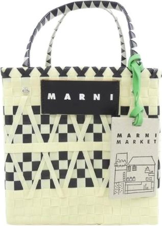 Marni Pre-owned Tote Bags, male, Multicolor, Size: ONE SIZE Pre-owned Market Scramble Shoulder Bag