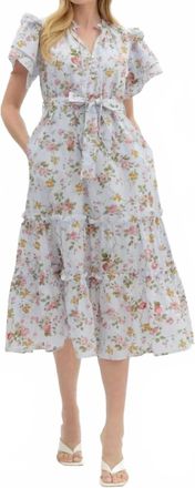 Entro Floral Dress In Blue