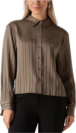 Another Label Overhemden, Dames, Bruin, S, Katoen, Bruine Blouse Cate