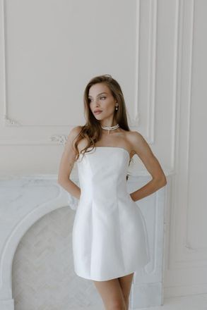 Untamed Petals Bianca Mini Dress in Ivory at Nordstrom, Size 16