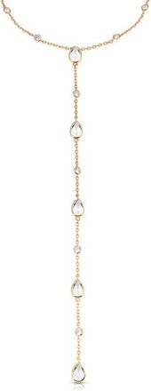 Ettika Marquise Stone Lariat Necklace in Gold at Nordstrom
