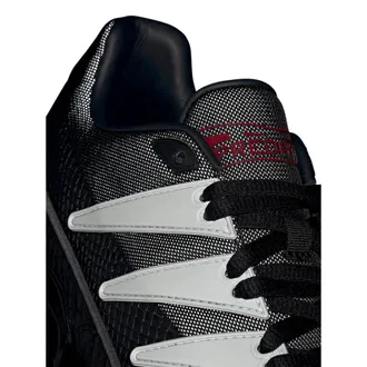 adidas Calf Leather Striped Sneakers - Black
