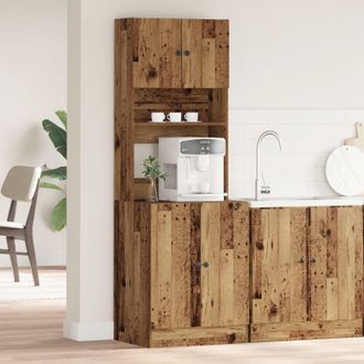 Berkfield Home Kitchen Cabinet Old Wood 60x50x180 cm Engineered Wood in Brown | Size: 60 x 50 x 180 cm