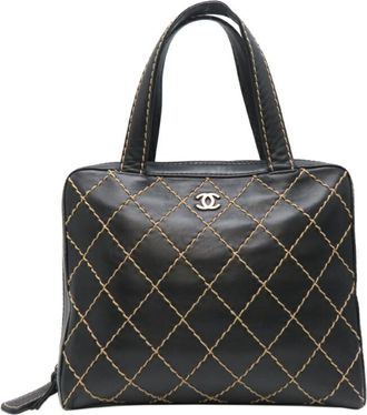 Chanel Black Leather Tote Bag (Pre-Owned)