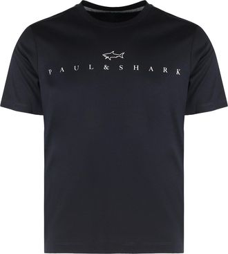 Paul & Shark T-shirt In Cotton Jersey With Logo Print