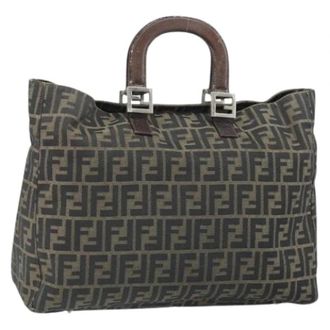 Fendi Pre-owned Canvas Handbag - Dames - Vintage Handtas - Bruin - ONE Size - Vintage