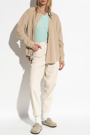 American Vintage V-neck T-shirt, Womens, Green