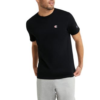 Champion Mens Heritage Shirt, Black Left Chest C, Medium