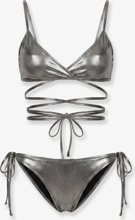 The Attico Bikini The Attico Il Primo Bagno in lycra con effetto metallizzato - THE ATTICO - gender_Woman