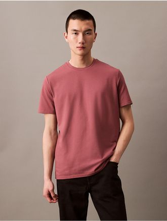 Calvin Klein Mens Tech Pique T-Shirt - Brown - XS