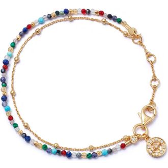 Astley Clarke Gold Fine Biography Multi Gemstone Compass Bracelet at Nordstrom
