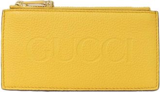 Gucci Yellow Leather Coin Purse/Coin Case (Pre-Owned)