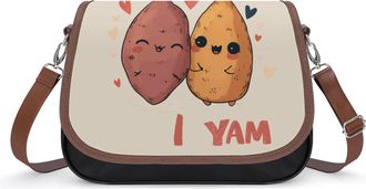 Generic Sweet Potatoes I Yam Crossbody Bags for Women Shoulder Messenger Bag Purse Handbags