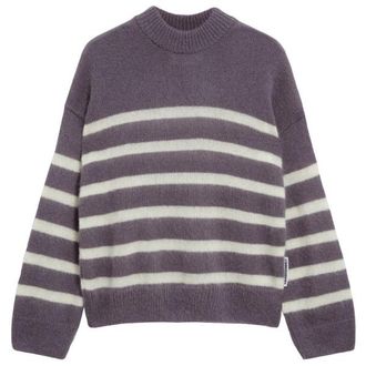 Armedangels Gwyneiraa Stripes Wollpullover f&uuml;r Damen | grau/lila