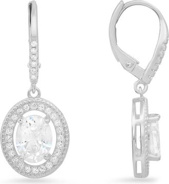 Queen Jewels Sterling Silver CZ Drop Earrings at Nordstrom Rack