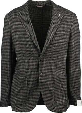 L.B.M. 1911 Blazer Sfiancata - Heren - Blazers - Zwart - M - Katoen - Jassen