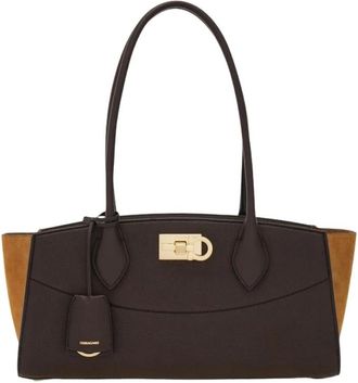 Ferragamo Bolso de Hombro con Asa Superior - Bags - Mujer - Marr&oacute;n - ONE SIZE