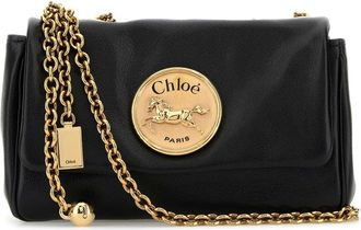 Chlo&eacute; Black Leather Heritage Shoulder Bag