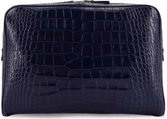 Tom Ford Croco Print Leather Laptop Pouch