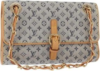 Louis Vuitton Pre-owned Shoulder Bags, female, Blue, Size: ONE SIZE Pre-owned Canvas Shoulder Bag