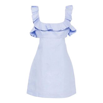 Zimmermann Zimmermann Jurken - Dames - Jurken - Blauw - Maat: L Linnen