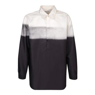 Maison Margiela Overhemden, Heren, Veelkleurig, XS, Polyester, Blauw Pinstripe Overhemd