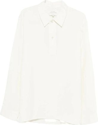 STUDIO NICHOLSON Austin Shirt - Heren - Casual Overhemden - Wit - L - Overhemden