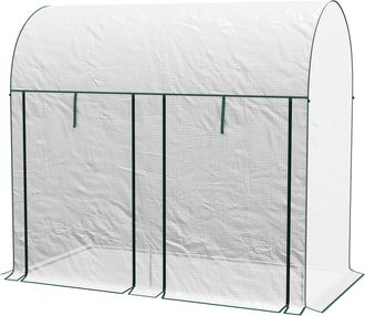 OUTSUNNY Serra Per Orto 2x1x1.78m 2 Porte Avvolgibili Copertura Pe 140g/m&sup2;