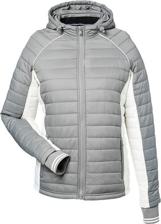 Nautica Womens Nautical Mile Hooded Puffer Jacket
