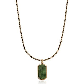 Mr.Ettika Mens Dog Tag Necklace in Green at Nordstrom