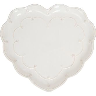 Juliska Berry & Thread Ceramic Heart Platter in Whitewash at Nordstrom