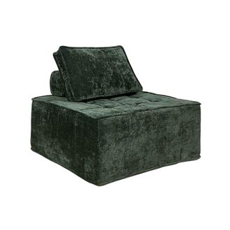 Oviala Sill&oacute;n de tela para sof&aacute; modular con coj&iacute;n verde