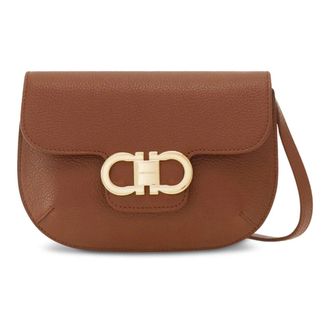 Ferragamo Tassen, Dames, Bruin, ONE Size, Leer, Lizzy Small Crossbody Bag