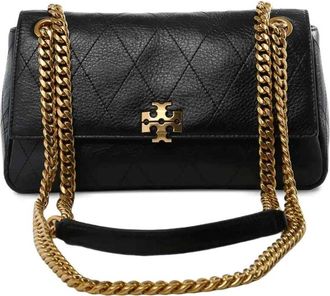 Tory Burch Charlie Quilted Small Shoulder Bag Black