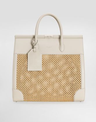 Dolce & Gabbana Raffia Bag - Man Crossbody Bags Cream Onesize