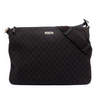 Gucci Tweedehands Gg Denim Schoudertas