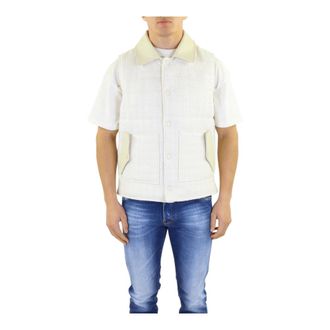 Flaneur Flâneur, Jassen, Heren, Wit, S, Polyester, Gewatteerd Gilet
