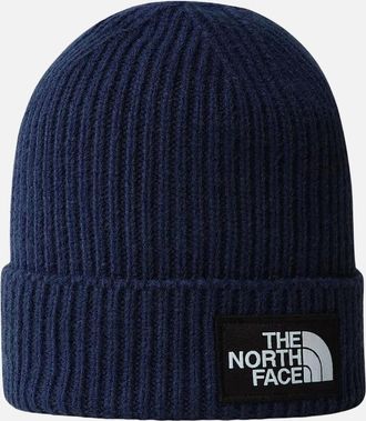 The North Face Womens The North Face Logo Box Cuffed Beanie - Summit Navy - Size: ONE size