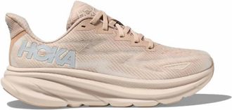 Hoka One One Womens Clifton 9 Running Shoes In Shifting Sand / Eggnog