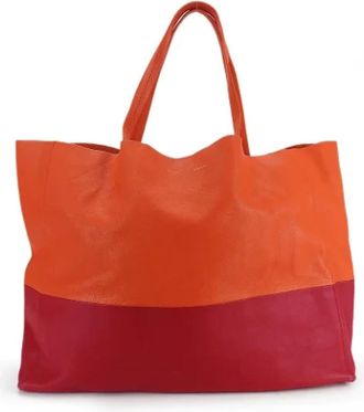Celine Pre-owned Tote Bags, female, Orange, Size: ONE SIZE Pre-owned Leather celine-bags