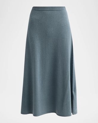 Zimmermann Valiant Wool-Cashmere Midi Skirt