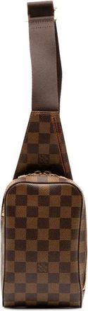 Louis Vuitton Borsa a tracolla Geronimos in tela Damier Eb&egrave;ne 2004 - Marrone