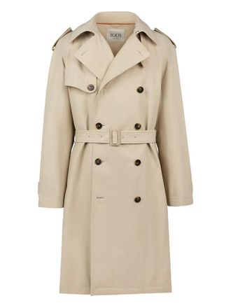 Tod's belted trench coat - men - Cotton/Polyamide/Cotton - M - Neutrals