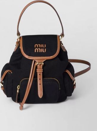 Miu Miu canvas leather mini backpack top handle