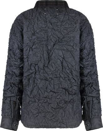 Maison Margiela Womens Reversible Padded Jacket Grey Lanavergine Trench & Raincoats